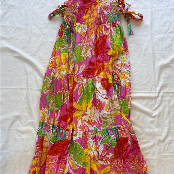 Flying Tomato Colorful Floral Maxi Sundress with Tie Straps - Picture 6 of 6